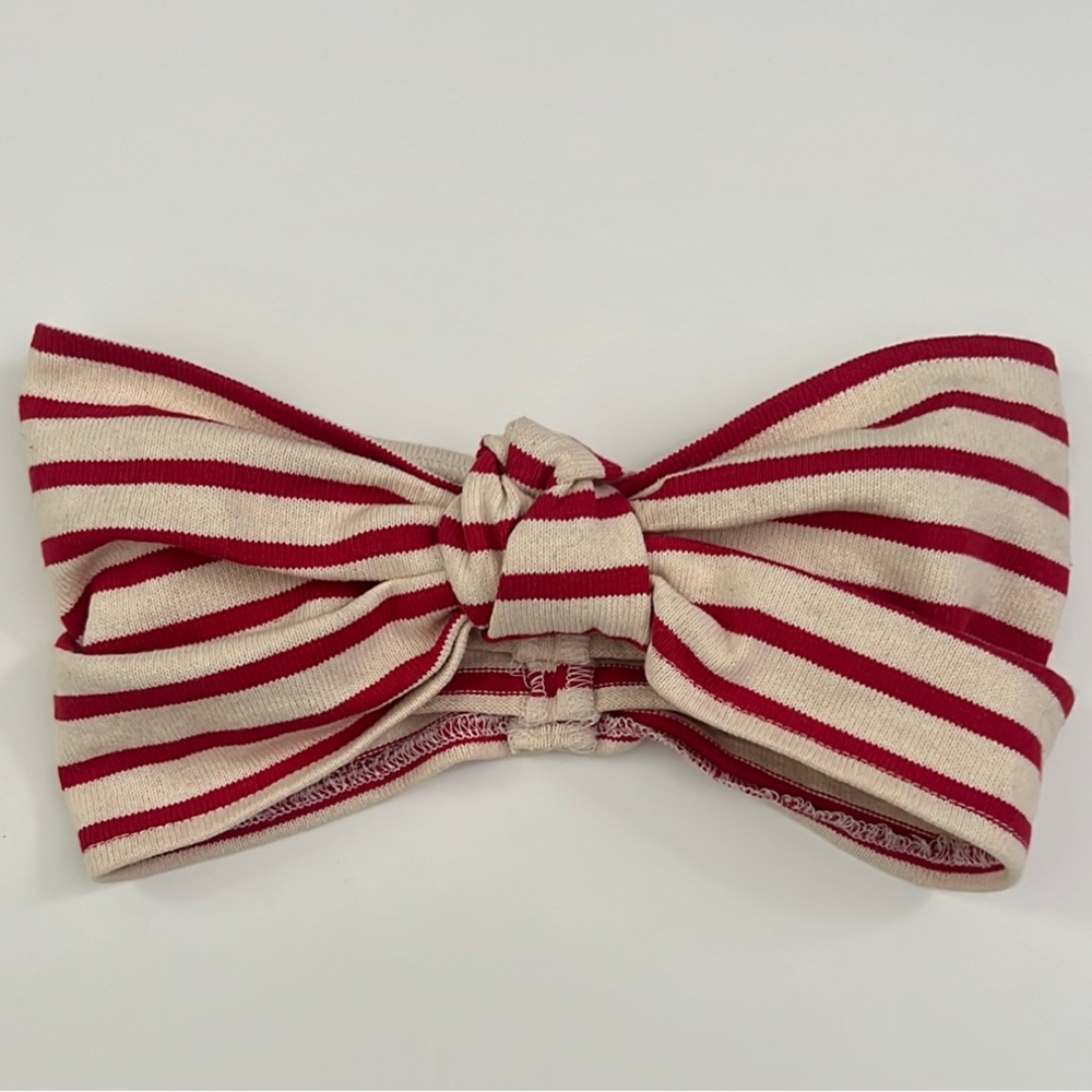 Eugenia Kim Red and Cream Striped Hair Accessory